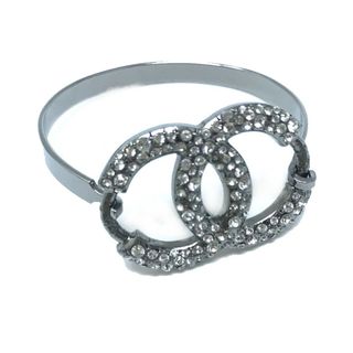 シャネル(CHANEL)のシャネル CHANEL ココマーク CC ラインストーン アクセサリー 04A ブレスレット メタル シルバー(ブレスレット/バングル)