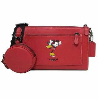 コーチ(COACH)の【新品】コーチ バッグ ショルダーバッグ COACH X DISNEY  コーチ×ディズニー ミッキー アイス スケート ホールデン クロスボディ ミニポーチ付き 斜め掛け CM743 QBW9S(エレクトリックレッドマルチ)コラボ商品 アウトレット メンズ(ショルダーバッグ)