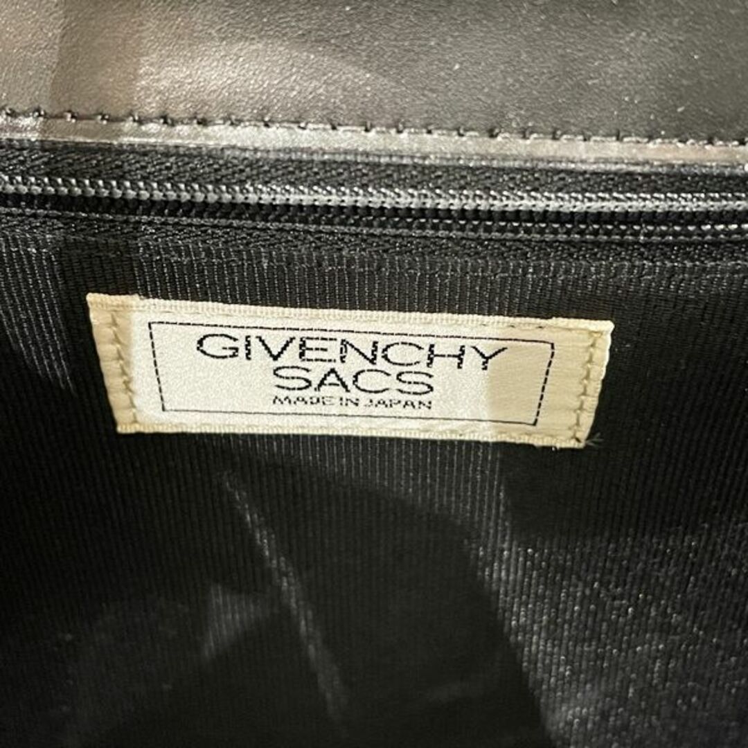 スレ凹みハンドルストラップGIVENCHY 斜め掛け ヴィンテージ ショルダーバッグ レザー