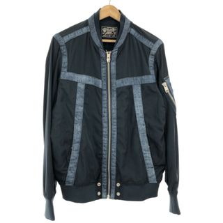 ディーゼル(DIESEL)のDIESEL ディーゼル 異素材切替 MA-1 ボンバージャケット ネイビー M(ブルゾン)