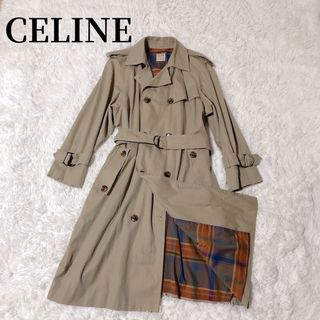 celine - 至高の逸品 希少 セリーヌ CELINE トレンチ コート ロング チェック 