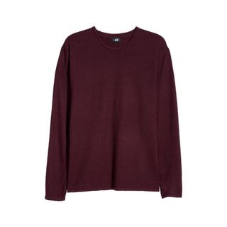 エイチアンドエム(H&M)のH&M 長袖トップス バガンディ(ニット/セーター)