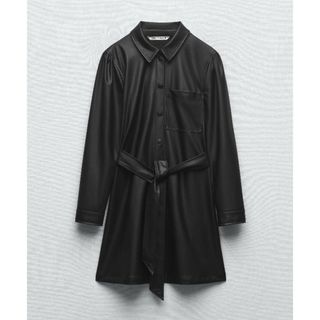 ザラ(ZARA)のZARA フェイクレザー ミニワンピース(ミニワンピース)