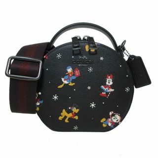 コーチ(COACH)の【新品】コーチ バッグ ショルダーバッグ COACH X DISNEY  コーチ×ディズニー ミッキー ミニー ホリデイ プリント キャンティーン クロスボディ 2WAY 斜め掛け CM846 QB/M2(ブラック×マルチカラー)コラボ商品 アウトレット レディース(ショルダーバッグ)