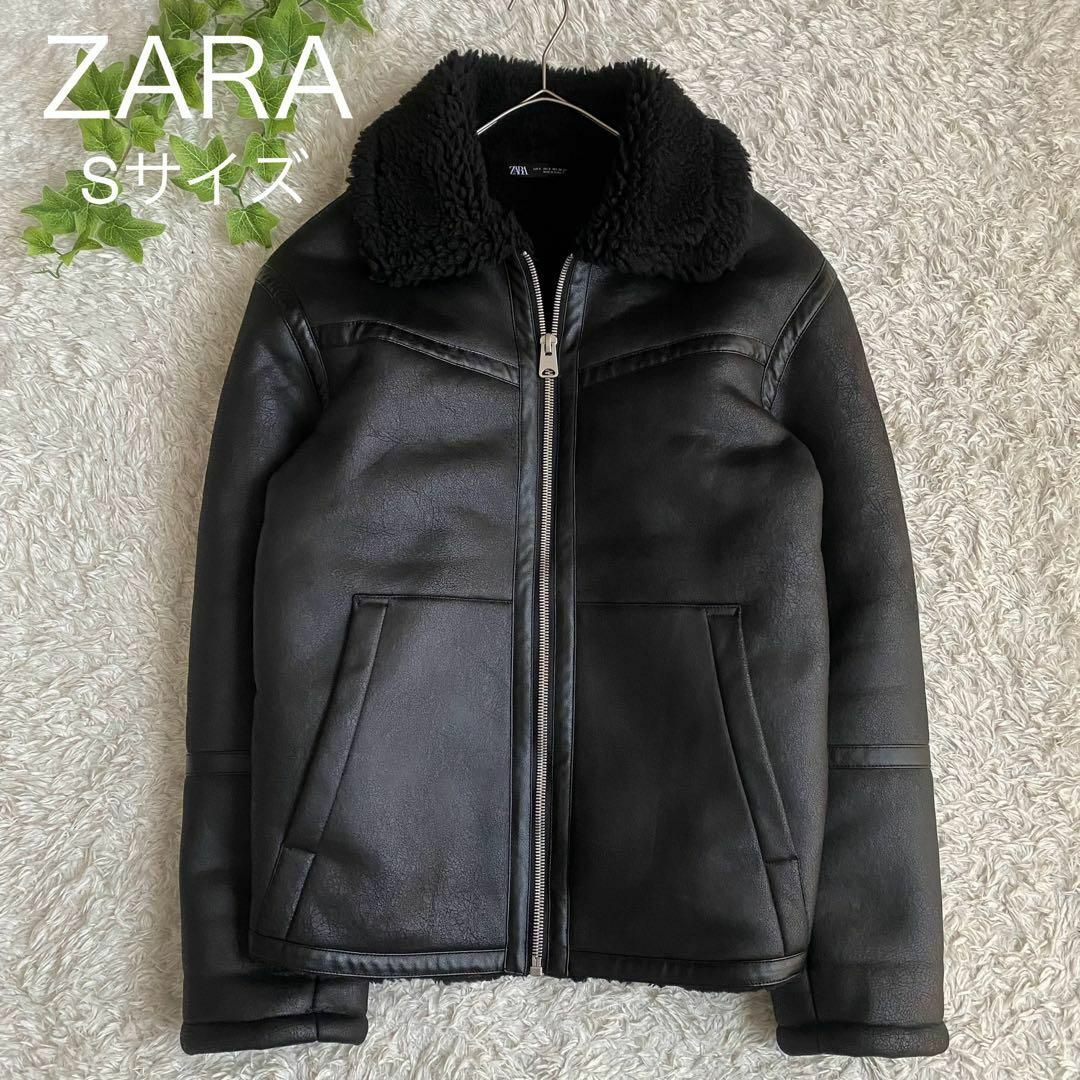 Zara ムートンブルゾン S size ブラック