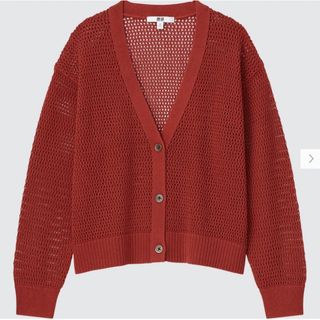 ユニクロ(UNIQLO)の【UNIQLO】メッシュショートカーディガン XL(カーディガン)