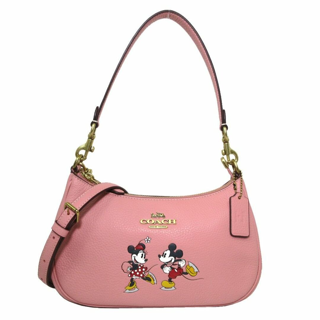 COACH(コーチ)の【新品】コーチ バッグ ショルダーバッグ COACH X DISNEY コーチ × ディズニー ミッキー ミニー アイススケート モチーフ テリー ショルダー 2WAY 斜め掛け CM858 B4OFE(ライトブラッシュマルチ)コラボ商品 アウトレット レディース レディースのバッグ(ショルダーバッグ)の商品写真