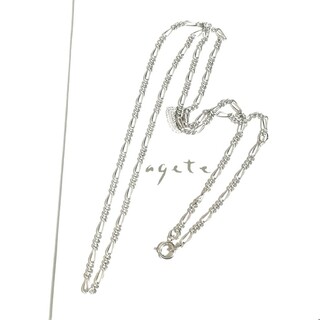 アガット(agete)の(美品)アガット フィガロシルバーチェーン 50cm(ネックレス)