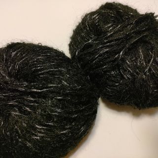 ラメ入りモヘア毛糸(生地/糸)