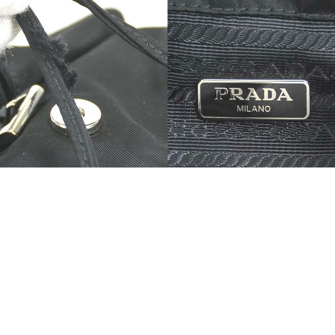 PRADA(プラダ)のプラダ PRADA 斜め掛けショルダーバッグ バックパックモチーフ ナイロン/メタル ブラック/シルバー レディース 送料無料【中古】 e57521f レディースのバッグ(ショルダーバッグ)の商品写真