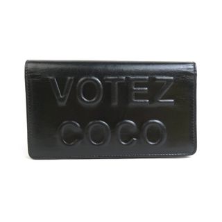 シャネル(CHANEL)のシャネル CHANEL 二つ折り長財布 VOTEZ COCO レザー ブラック レディース 送料無料【中古】 e57538f(財布)