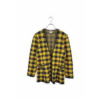 BALLY knit jacket ニットジャケット カーディガン イエロー グレー レディース ヴィンテージ 6(その他)