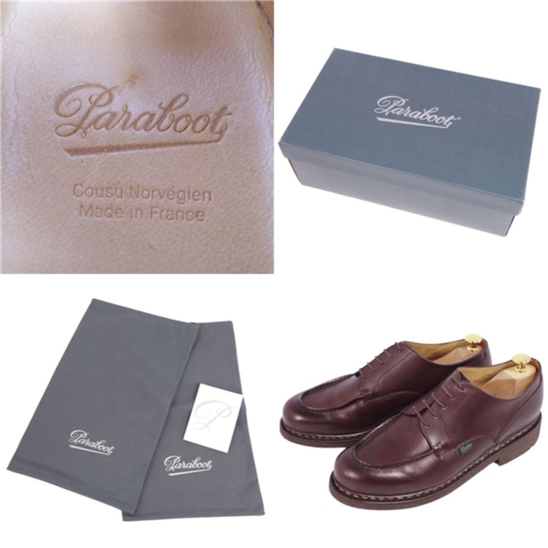 Paraboot(パラブーツ)の美品 パラブーツ PARABOOT シューズ シャンボード CHAMBORD レザーシューズ Uチップ 革靴 メンズ フランス製 9(27.5cm相当) ブラウン メンズの靴/シューズ(ドレス/ビジネス)の商品写真