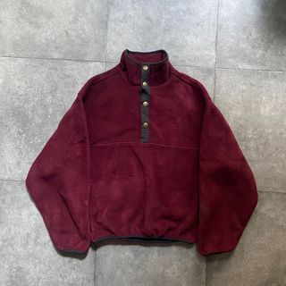 ウールリッチ(WOOLRICH)の90s ウールリッチ フリースジャケット USA製 バーガンディ M(ブルゾン)