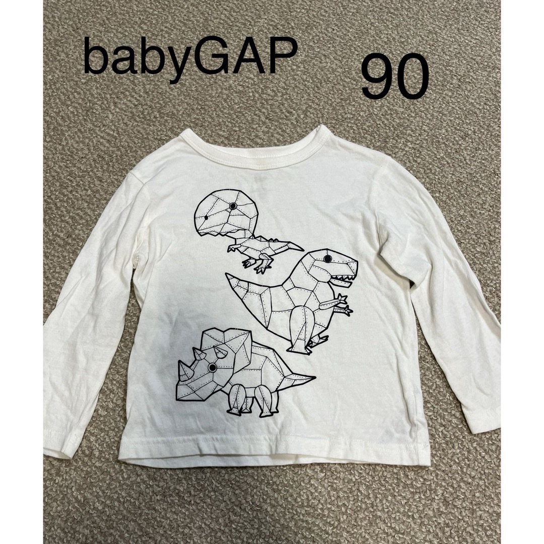 恐竜ロンT]baby GAP 長袖Tシャツ90センチ - トップス