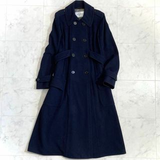 マックスマーラ(Max Mara)の美品 マックスマーラ カシミヤ混 ダブルブレストロングコート 白タグ 40(ロングコート)