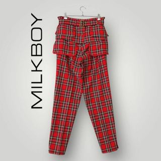 ミルクボーイ(MILKBOY)の[ 美品 希少 ] MILKBOY ミルクボーイ パンツ チェック ドッキング(その他)