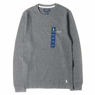 ポロラルフローレン(POLO RALPH LAUREN)の新品 POLO Ralph Lauren ポロ ラルフローレン Tシャツ サイズ:S ロゴ 刺繍 サーマル ロングスリーブ Tシャツ グレー トップス カットソー 長袖【メンズ】(Tシャツ/カットソー(七分/長袖))