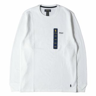 ポロラルフローレン(POLO RALPH LAUREN)の新品 POLO Ralph Lauren ポロ ラルフローレン Tシャツ サイズ:M ロゴ 刺繍 サーマル ロングスリーブ Tシャツ ホワイト 白 トップス カットソー 長袖【メンズ】(Tシャツ/カットソー(七分/長袖))