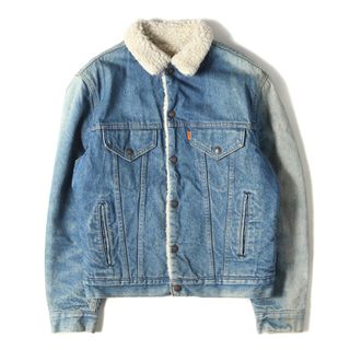 Levis リーバイス ジャケット サイズ:40 70s 70608-0213 デニム ボア ジャケット Gジャン インディゴ ブルー 40% 70年代 ヴィンテージ 古着【メンズ】【中古】(Gジャン/デニムジャケット)