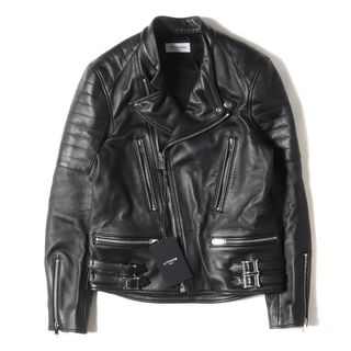 リチウムオム(LITHIUM HOMME)の新品 LITHIUM HOMME リチウムオム ジャケット サイズ:44 22AW ラムレザー バイカー ジャケット LAMB LEATHER BIKER JACKET アウター ダブルブレスト ライダース ブルゾン ブラック 黒 日本製【メンズ】(ライダースジャケット)