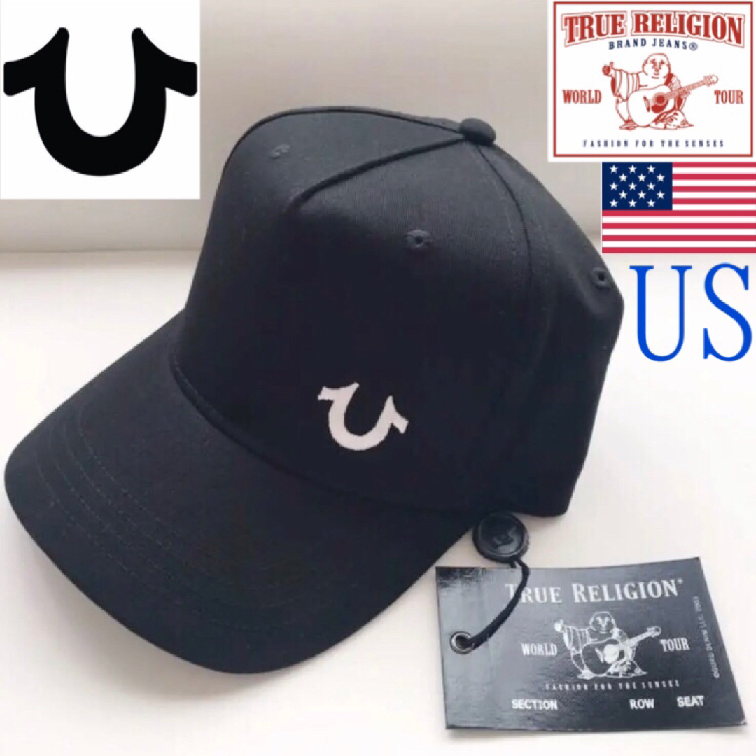 レア【新品】トゥルーレリジョン キャップ 帽子 USA 黒