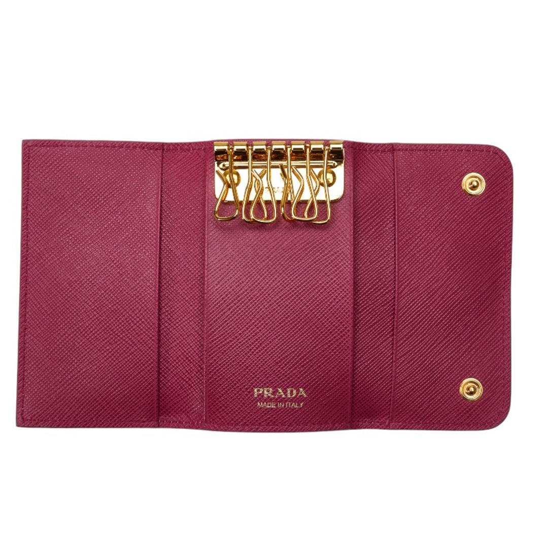 PRADA(プラダ)の美品 プラダ フラワー 花柄 キーケース 1PG222 レザー レディース PRADA 【1-0128640】 レディースのファッション小物(キーケース)の商品写真