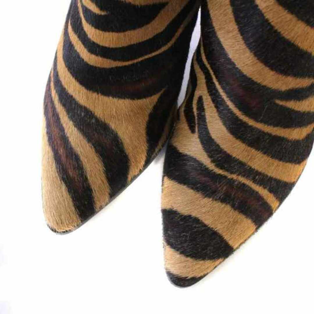 ブルーノマリ ロングブーツ ハラコ ジラフ柄 33 21cm 茶色 ベージュ レディースの靴/シューズ(ブーツ)の商品写真