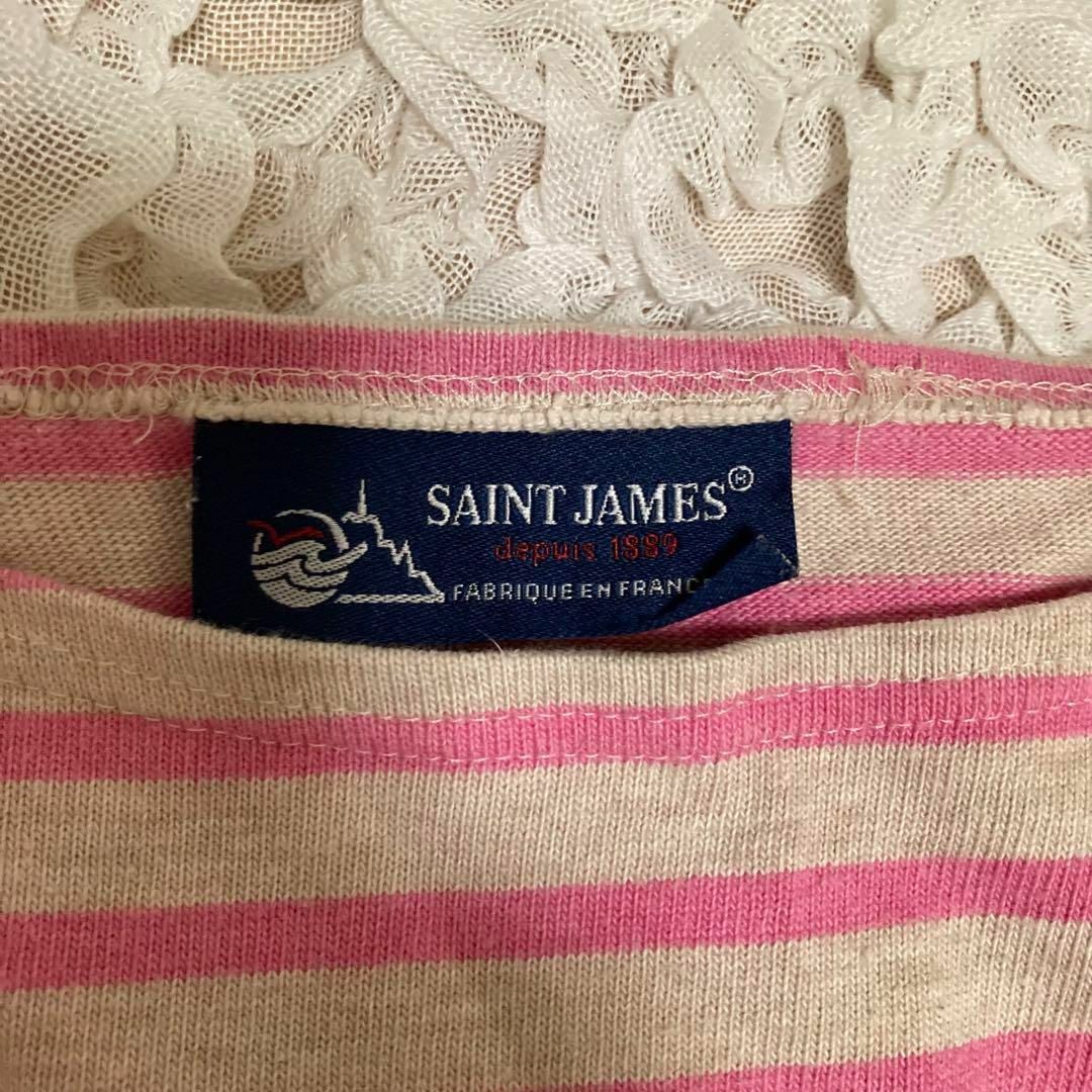 SAINT JAMES(セントジェームス)のSAINT JAMES ボートネック ウエッソン T0 ボーダー ピンク レディースのトップス(カットソー(長袖/七分))の商品写真