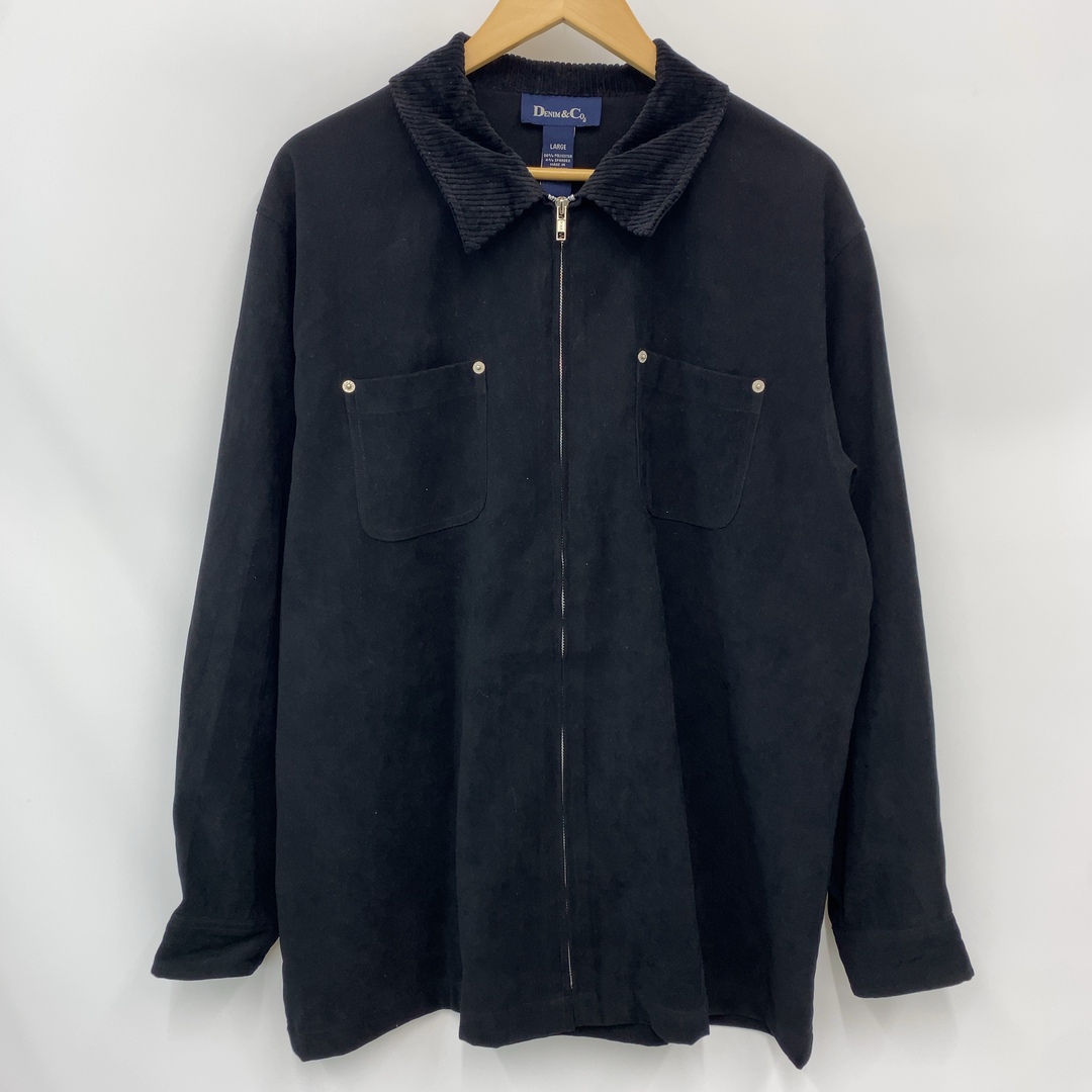 Deniｍ＆Co デニムアンドコー メンズ ブラック カバーオール コーデュロイ メンズのジャケット/アウター(カバーオール)の商品写真