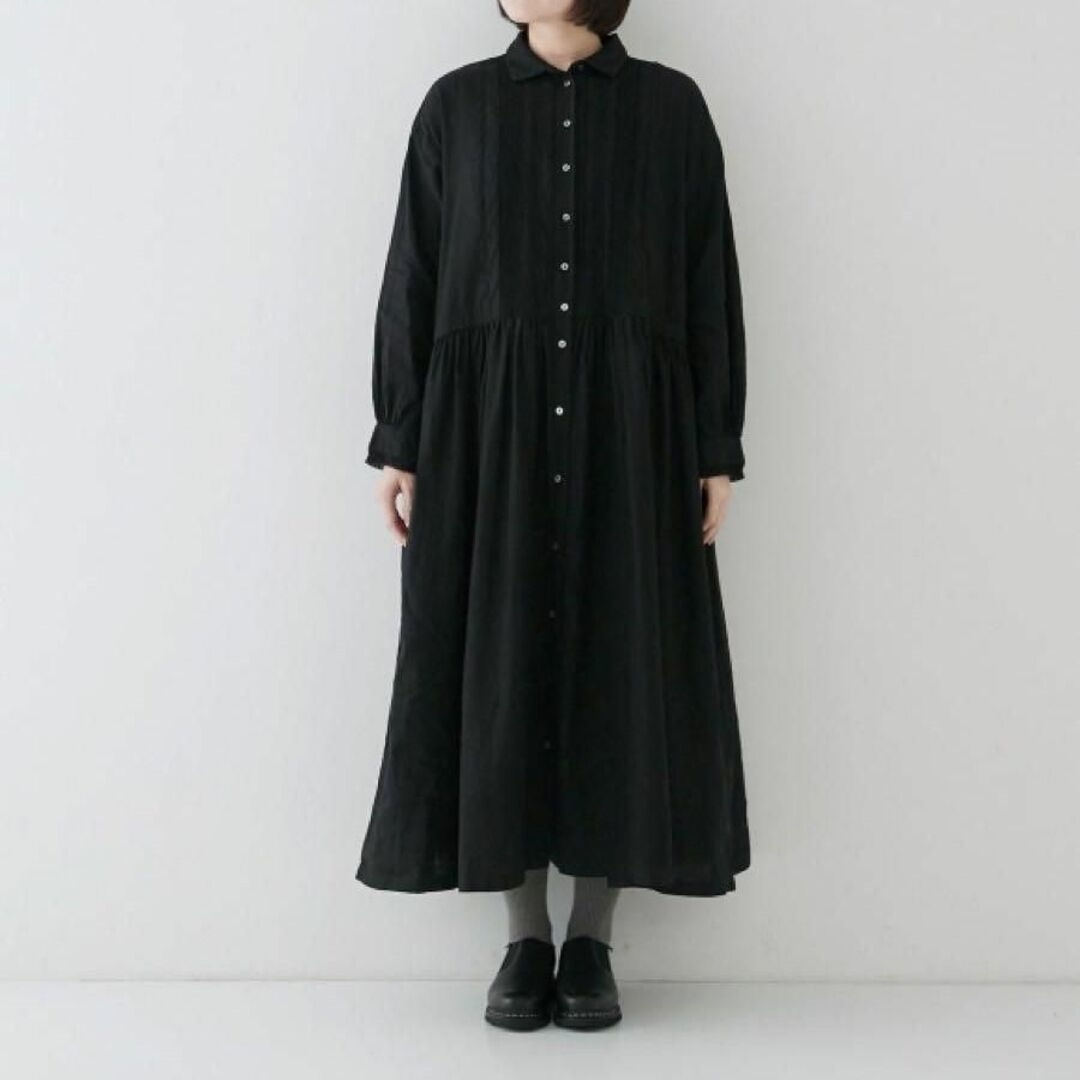 nest Robe(ネストローブ)の2023SS 美品❋ネストローブ アップサイクルリノ レース襟付き ワンピース レディースのワンピース(ロングワンピース/マキシワンピース)の商品写真