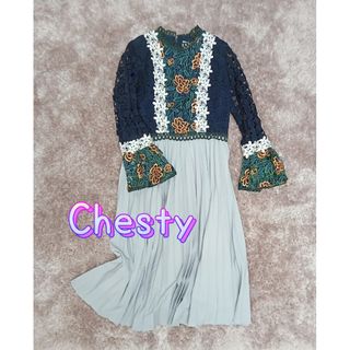 チェスティ(Chesty)のチェスティ♥フラワーレースドッキングワンピース(ロングワンピース/マキシワンピース)