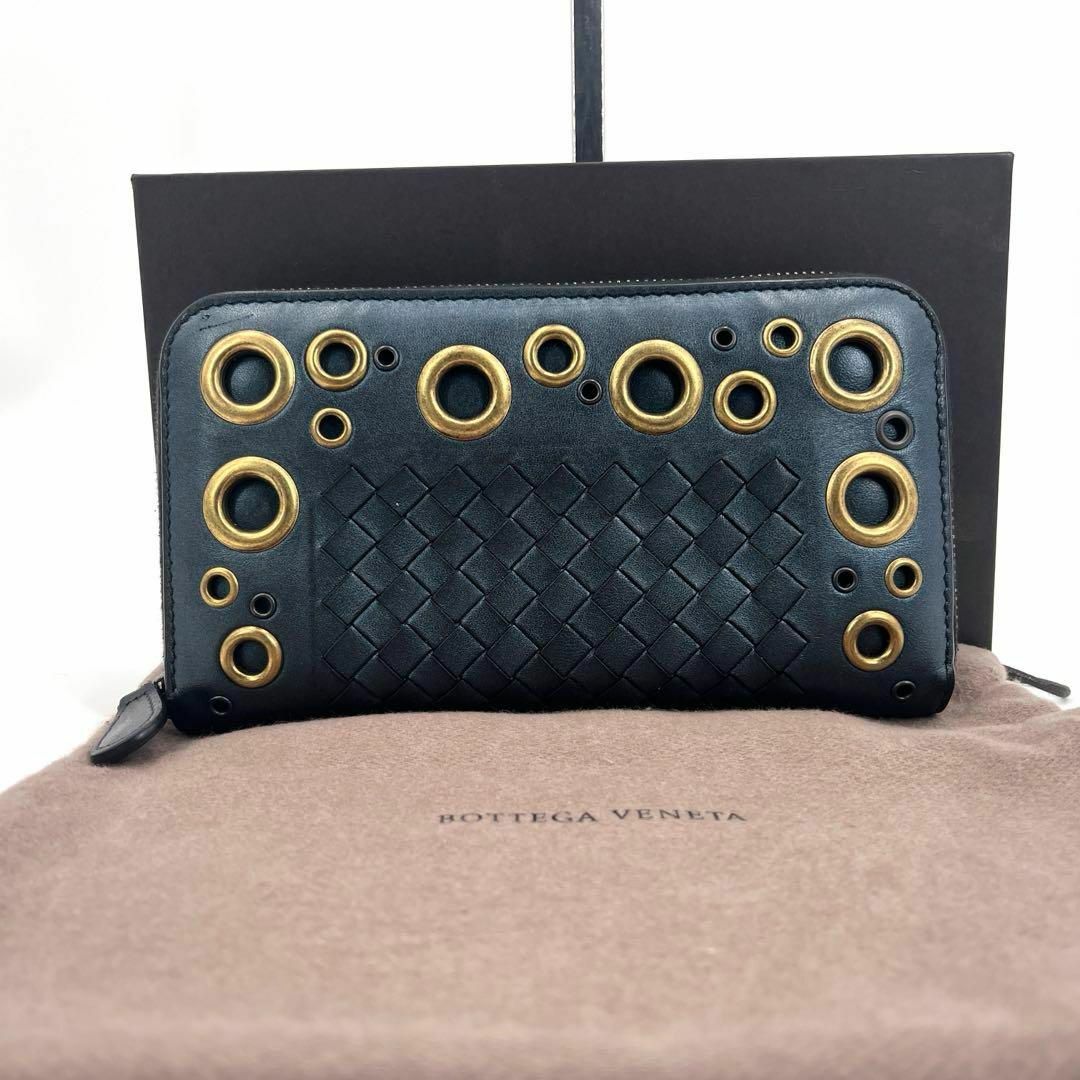 Bottega Veneta(ボッテガヴェネタ)の入手困難 極美品✨ ボッテガヴェネタ 長財布 イントレチャート メタリックレザー メンズのファッション小物(長財布)の商品写真