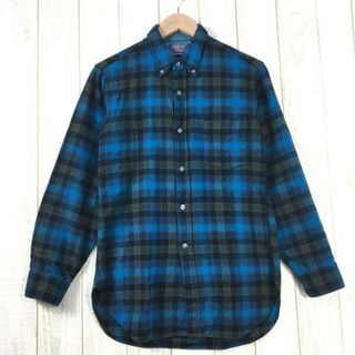 ペンドルトン(PENDLETON)のMENs M  ペンドルトン 1960s サーペンドルトン ウール シャツ Sir Pendleton Wool Shirt バージンウール アメリカ製 ビンテージ 入手困難 PENDLETON ブルー系(その他)