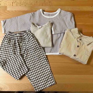 ベビー服　ベージュ　80サイズ　4点セット(その他)