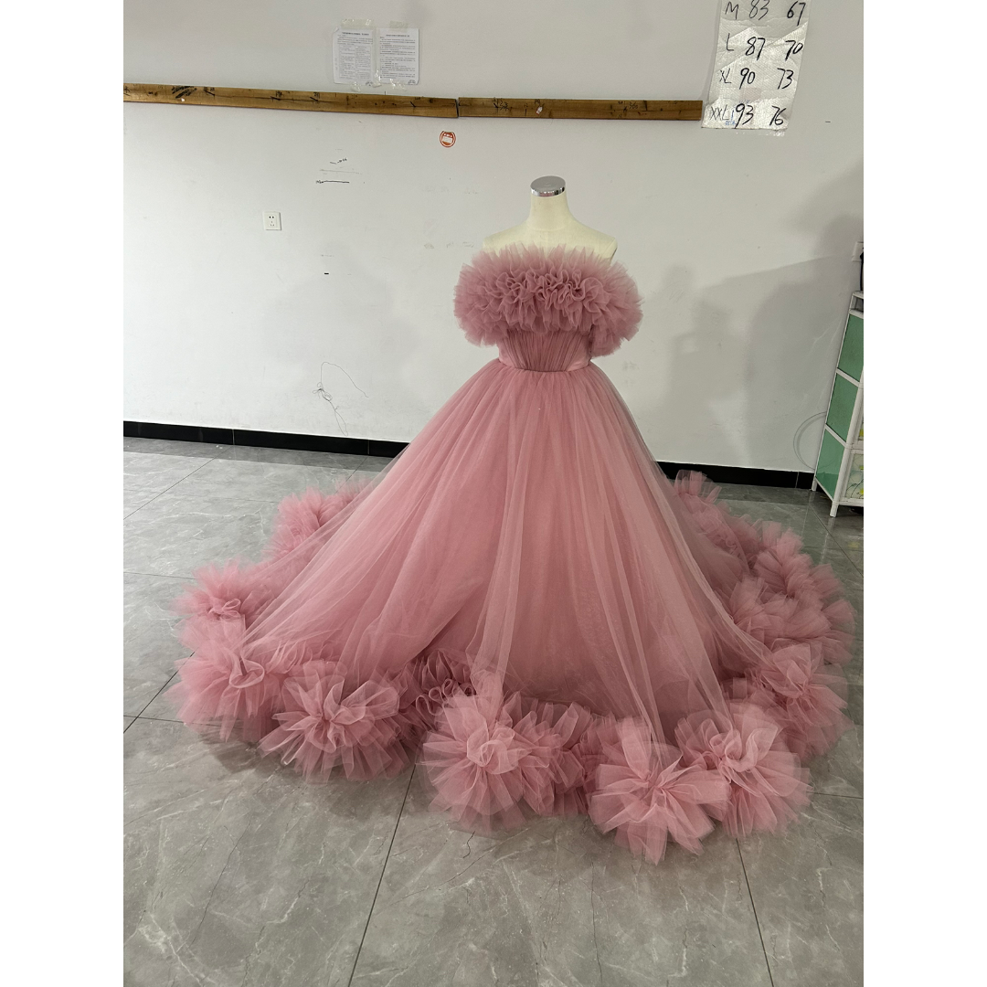 C253 プリンセスドレス編み上げ ロングドレスウエディングドレス C253 プリンセスドレス編み上げ ロングドレスウエディングドレス
