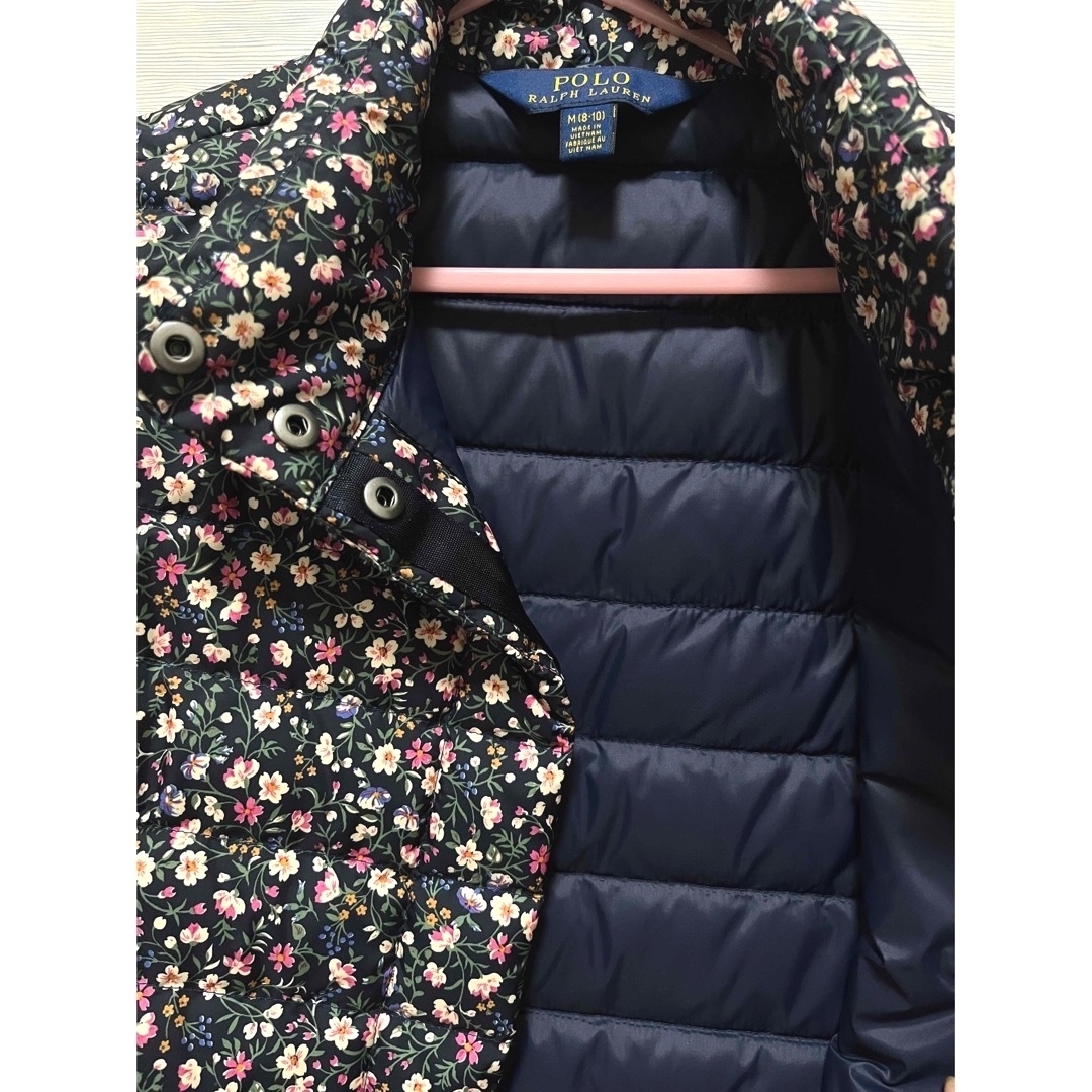 POLO RALPH LAUREN(ポロラルフローレン)の新品未使用品 ポロラルフローレン 花柄ダウンベスト Mサイズ130cm140cm キッズ/ベビー/マタニティのキッズ服女の子用(90cm~)(ジャケット/上着)の商品写真