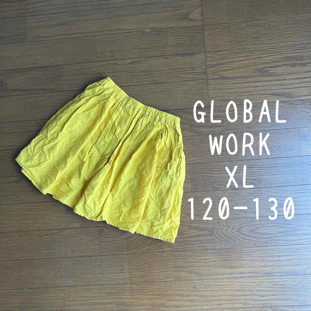 GLOBAL WORK(グローバルワーク)のグローバルワーク XL 120 130スカート 黄色 イエロー キッズ/ベビー/マタニティのキッズ服女の子用(90cm~)(スカート)の商品写真