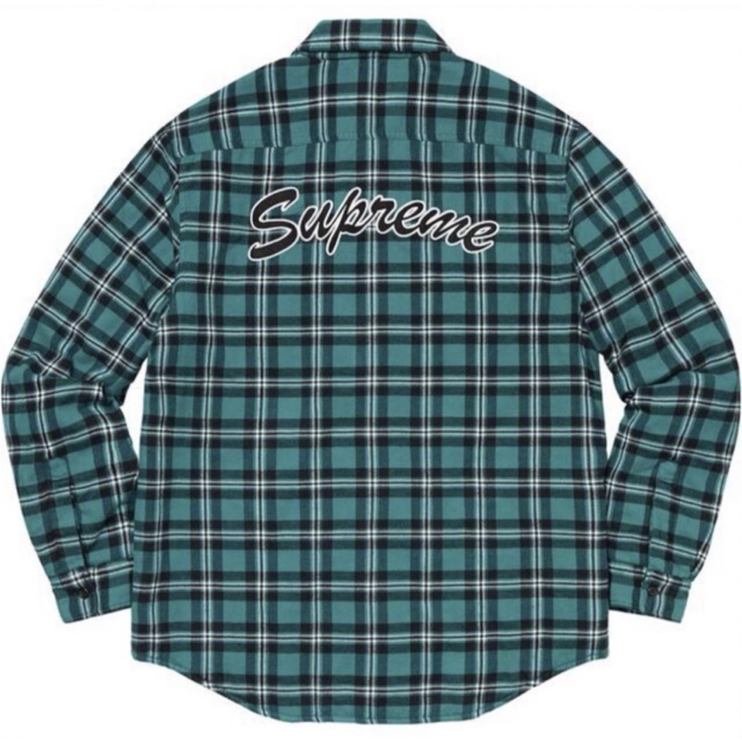 supreme Arc Logo Quilted Flannel Shirtメンズ