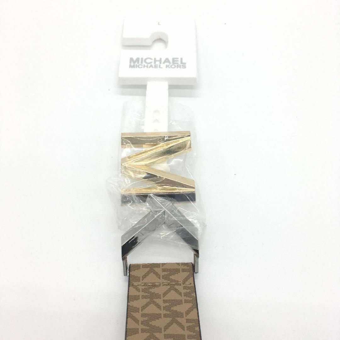 [MICHAEL KORS] 日本未発売 MKシグネチャー柄 レザーベルト L