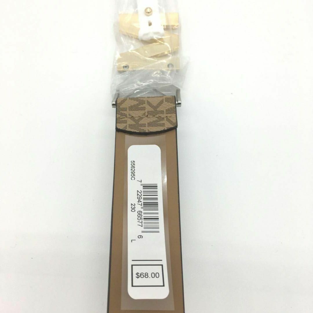 Michael Kors(マイケルコース)の[MICHAEL KORS] 日本未発売 MKシグネチャー柄 レザーベルト L レディースのファッション小物(ベルト)の商品写真