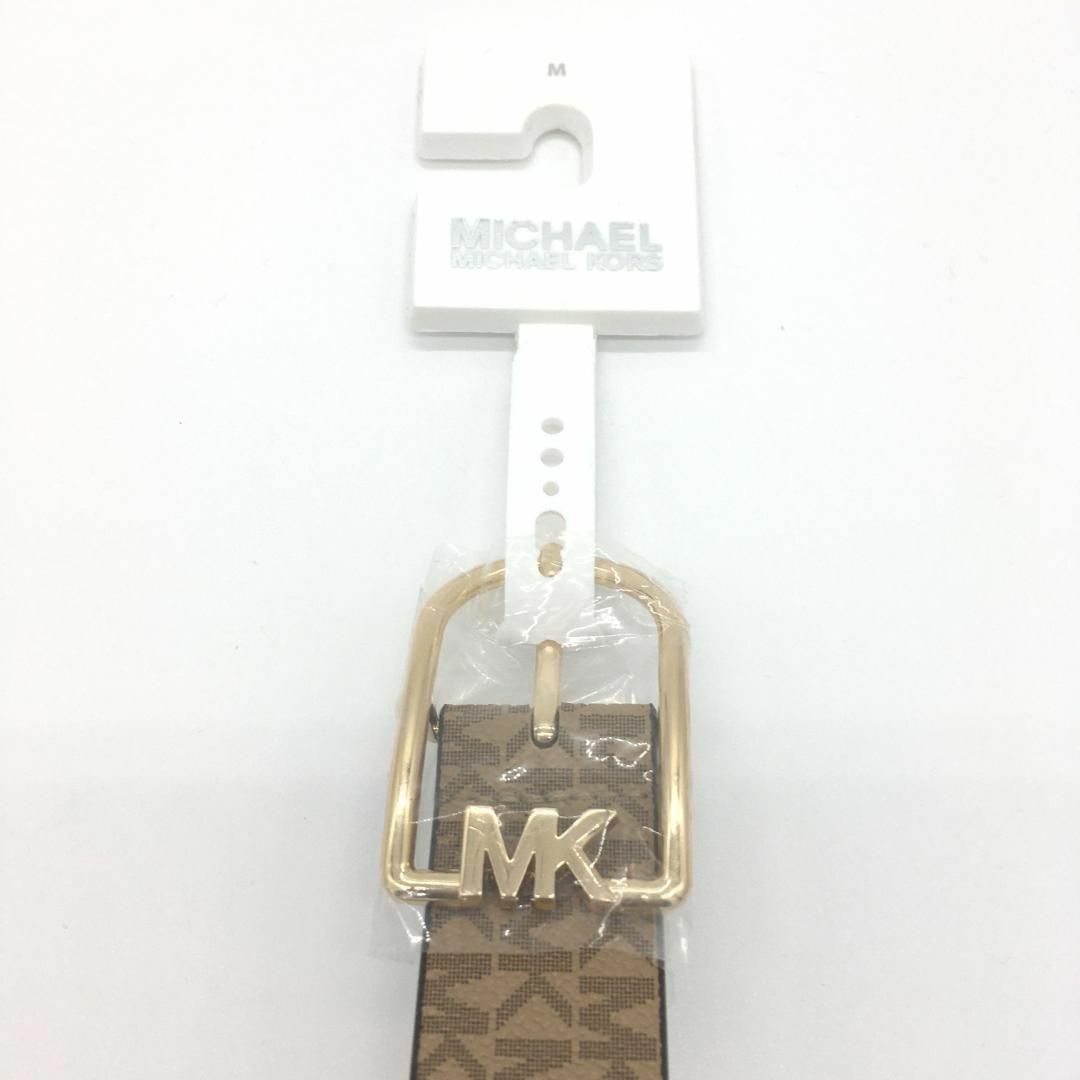 Michael Kors(マイケルコース)の[MICHAEL KORS] 日本未発売 MKシグネチャー柄 レザーベルト M レディースのファッション小物(ベルト)の商品写真