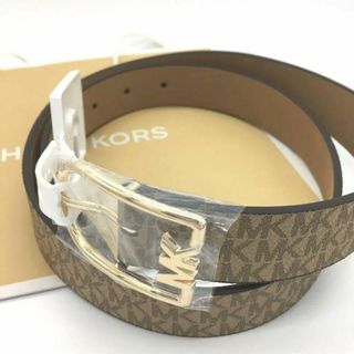 マイケルコース(Michael Kors)の[MICHAEL KORS] 日本未発売 MKシグネチャー柄 レザーベルト M(ベルト)