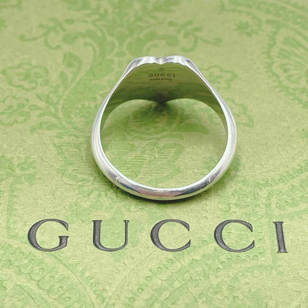 Gucci(グッチ)の✨極美品✨GUCCI インターロッキングG ハート リング シルバー 現行 レディースのアクセサリー(リング(指輪))の商品写真