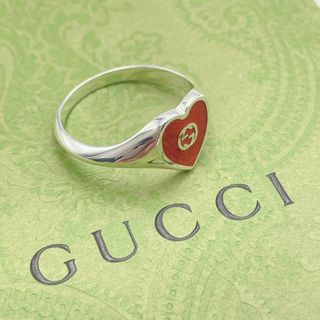 グッチ(Gucci)の✨極美品✨GUCCI インターロッキングG ハート リング シルバー 現行(リング(指輪))