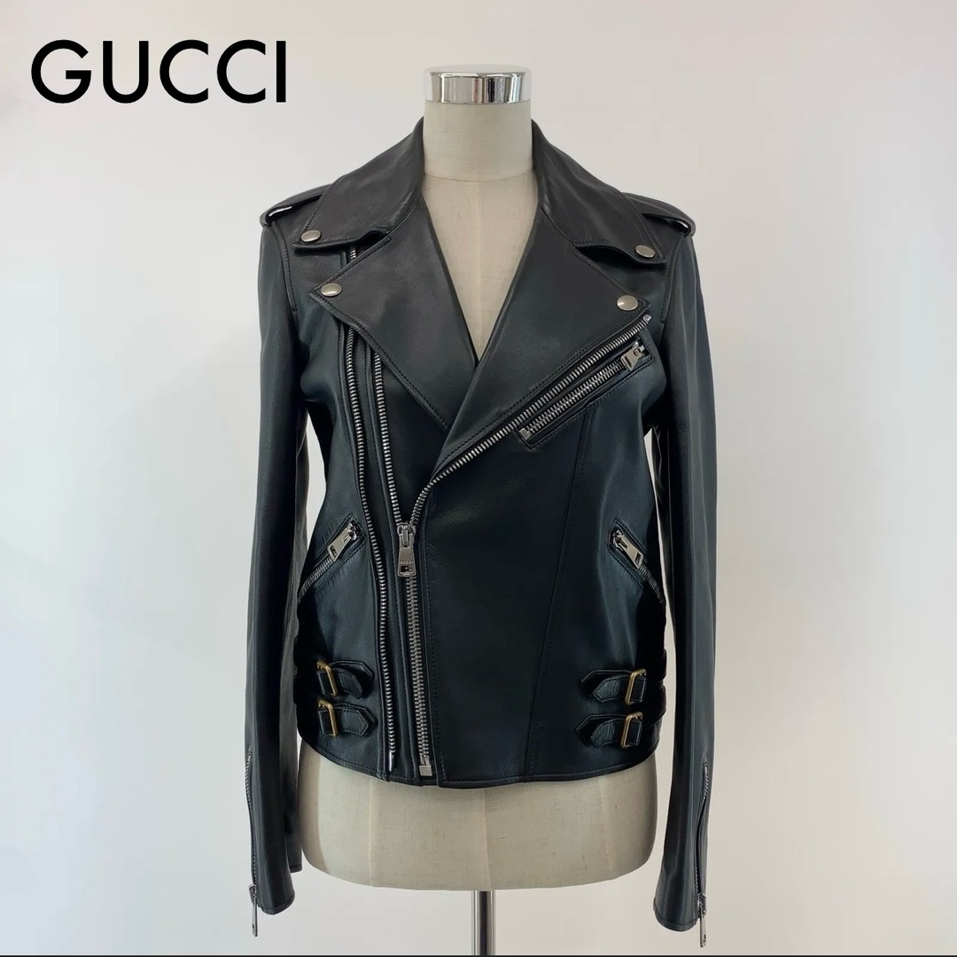 GUCCI - 【GUCCI グッチ】【ラムレザーダブルライダース GUCCI - 【GUCCI グッチ】【ラムレザーダブルライダース