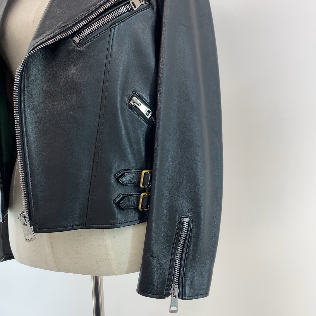 GUCCI - 【GUCCI グッチ】【ラムレザーダブルライダース GUCCI - 【GUCCI グッチ】【ラムレザーダブルライダース