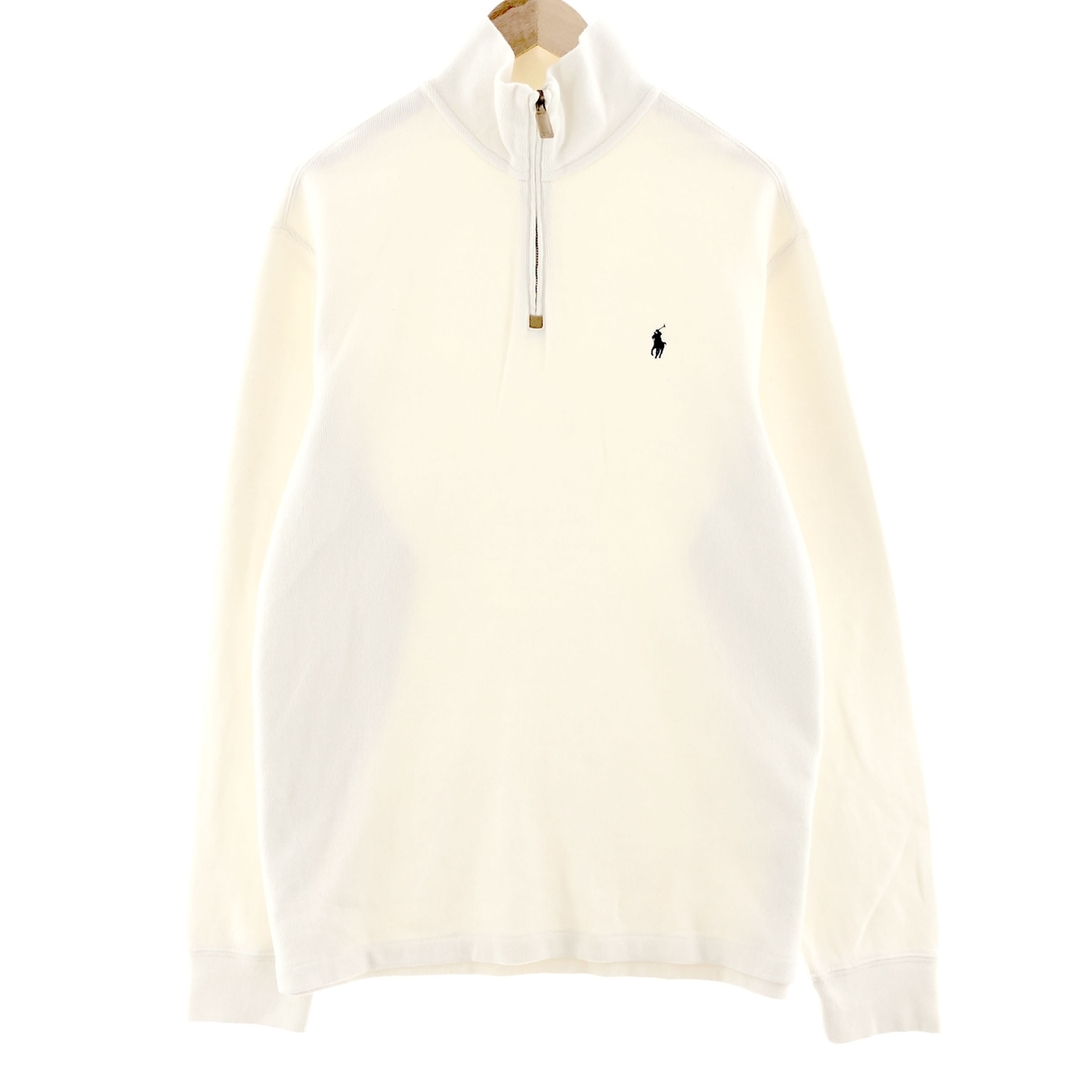 Ralph Lauren(ラルフローレン)の古着 ラルフローレン Ralph Lauren POLO by Ralph Lauren コットンニットハーフジップセーター メンズL /taa003420 メンズのトップス(ニット/セーター)の商品写真