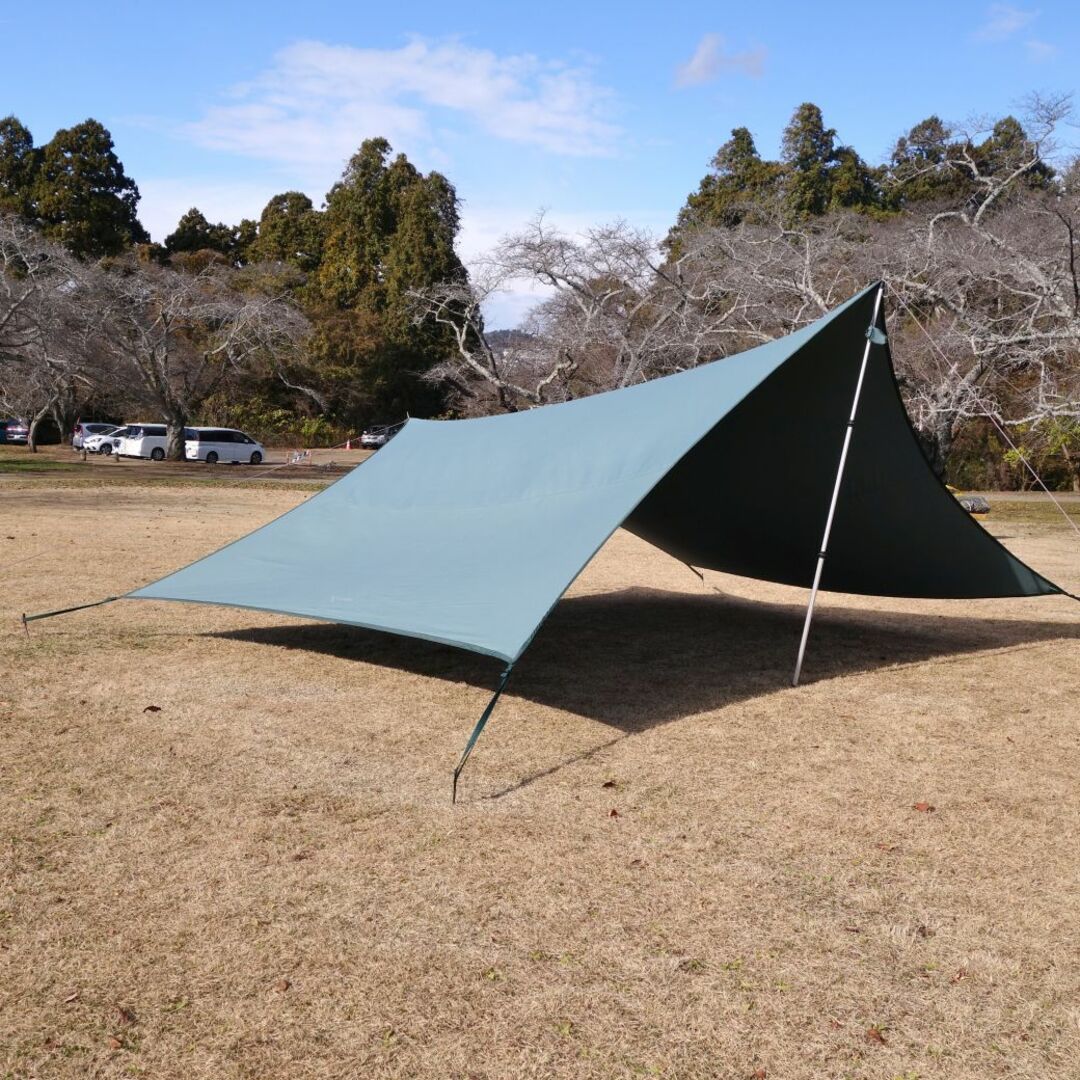 約450cm極美品 テンマク デザイン tent-Mark DESIGNS 焚火タープ TC コネクト ヘキサ ダックグリーン キャンプ アウトドア