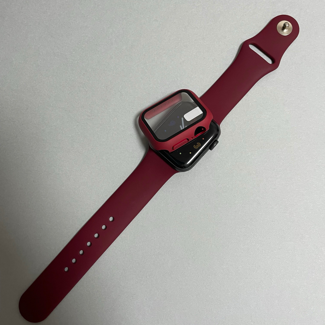 Apple Watch(アップルウォッチ)のAppleWatch アップルウォッチ バンド カバー S/M 44mm 深紅 メンズの時計(ラバーベルト)の商品写真